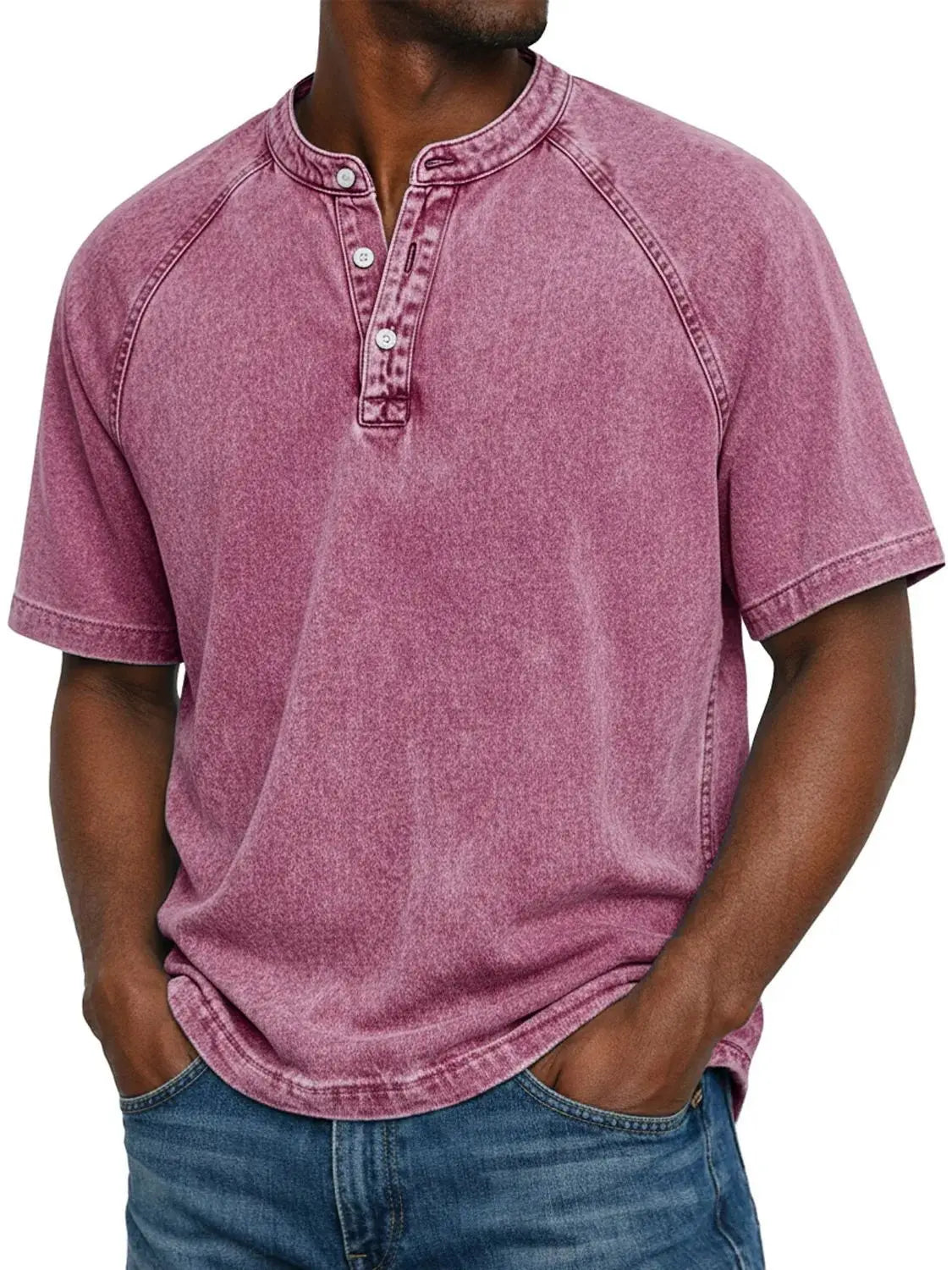 Chemise vintage à boutons pour homme