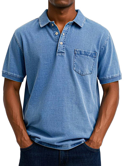 Polo Vintage Décontracté pour Homme
