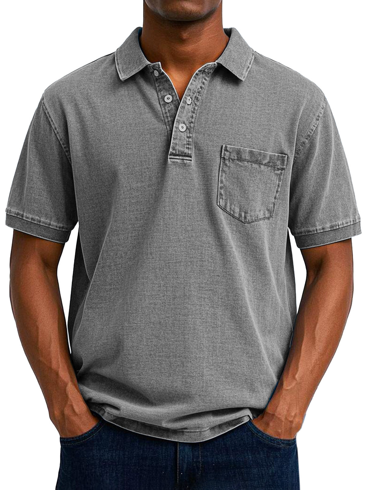 Polo Vintage Décontracté pour Homme