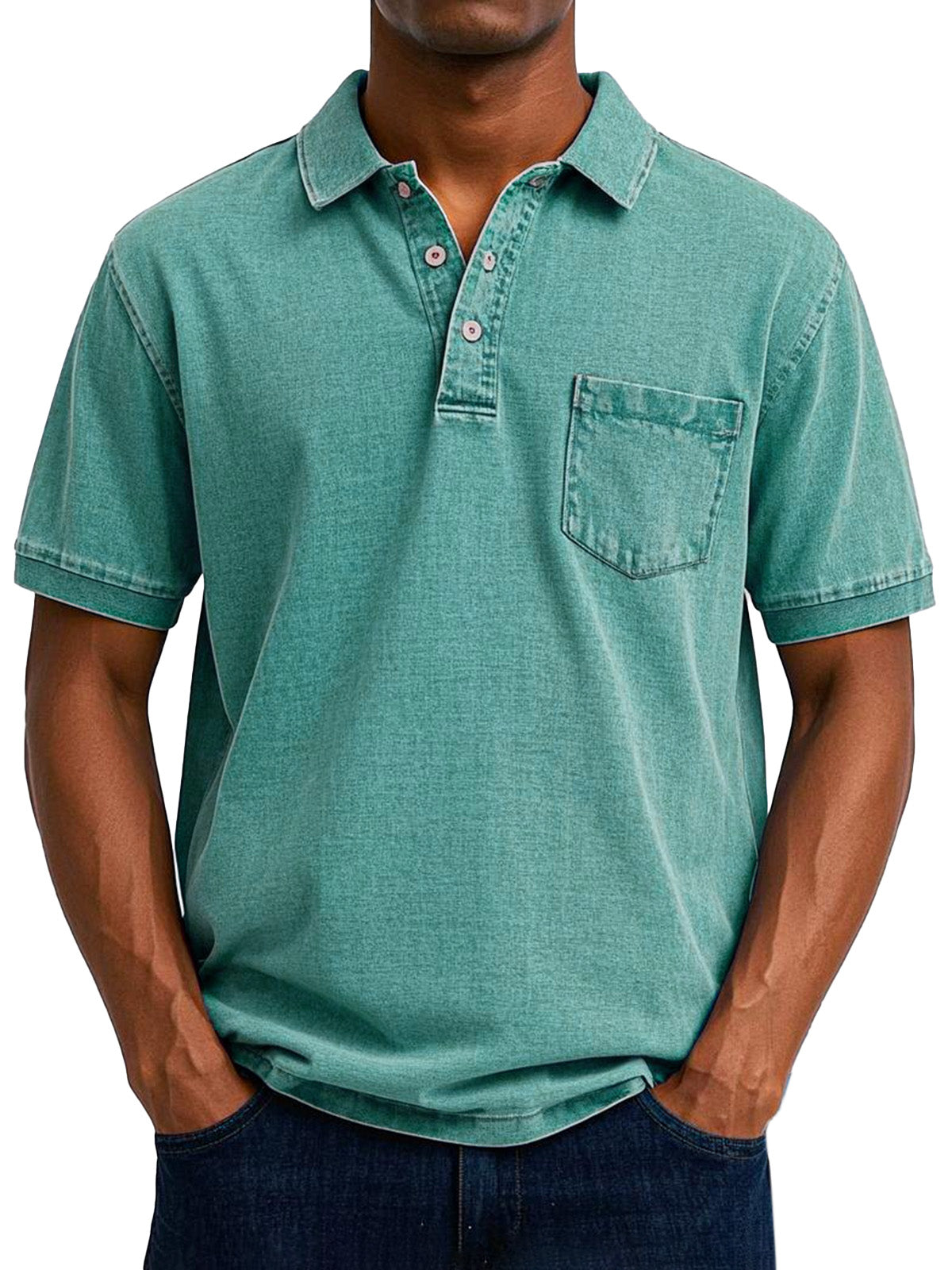 Polo Vintage Décontracté pour Homme