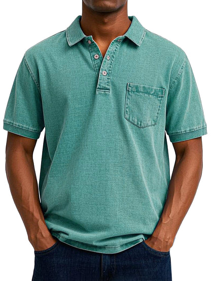 Polo Vintage Décontracté pour Homme