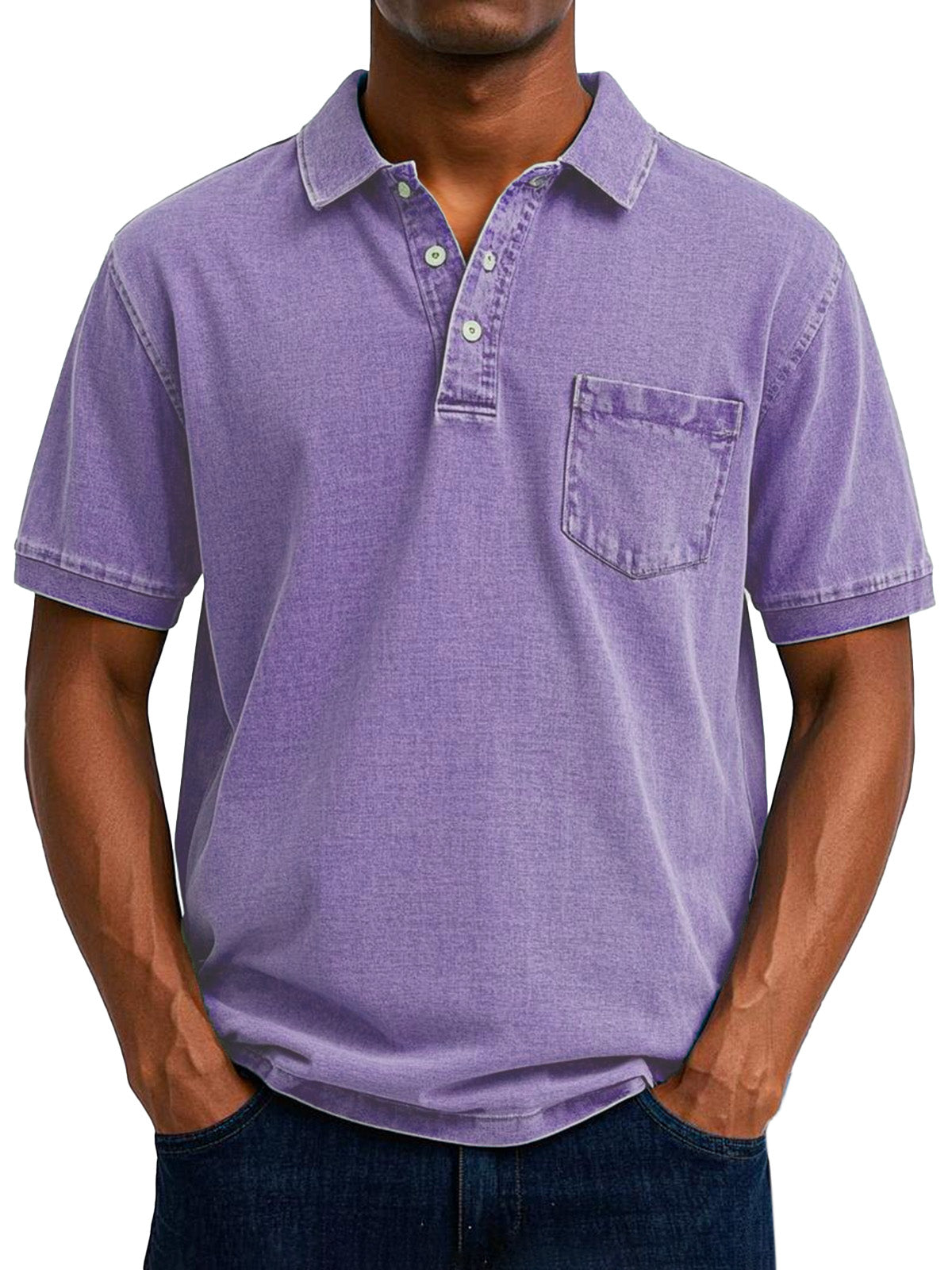 Polo Vintage Décontracté pour Homme