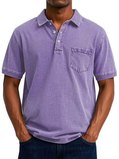 Polo Vintage Décontracté pour Homme