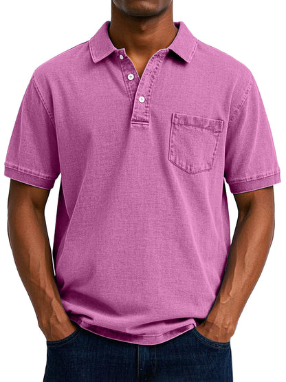 Polo Vintage Décontracté pour Homme