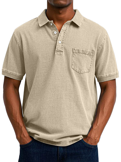 Polo Vintage Décontracté pour Homme