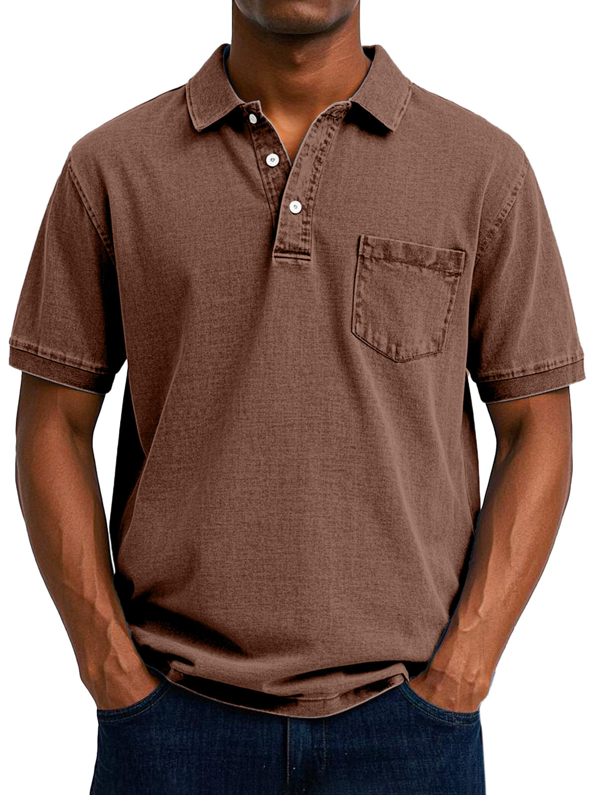 Polo Vintage Décontracté pour Homme