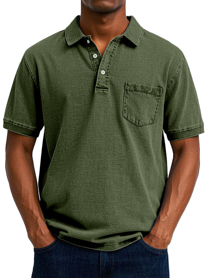 Polo Vintage Décontracté pour Homme