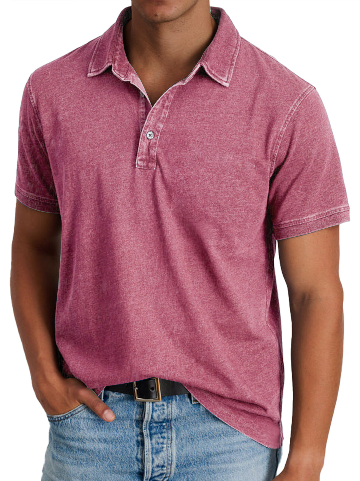 Polo à col pour hommes