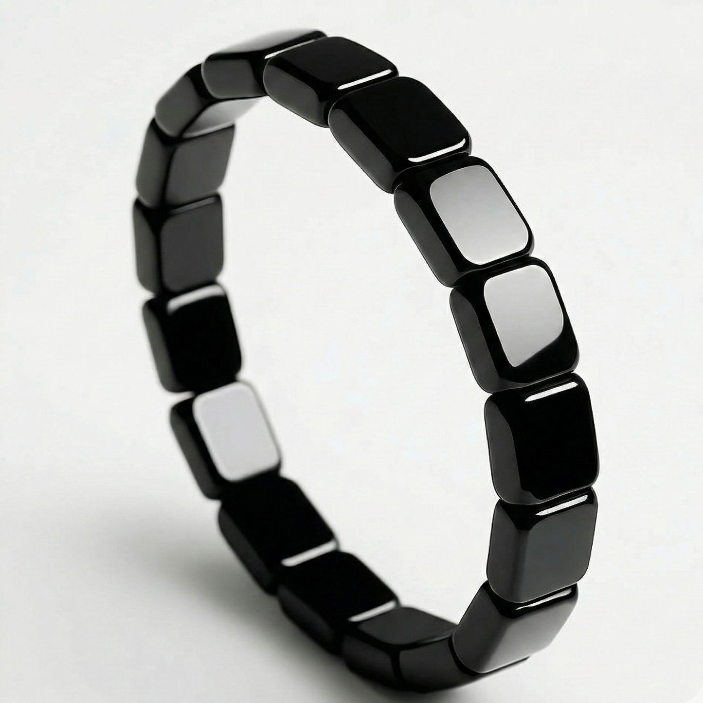 Bracelet magnétique en minerais hématite