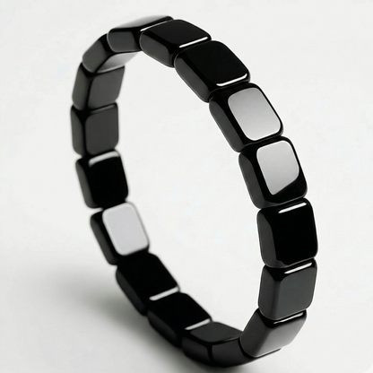 Bracelet magnétique en minerais hématite