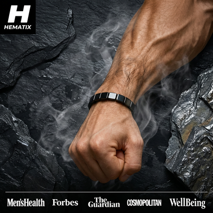 Bracelet magnétique en minerais hématite