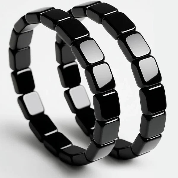 Bracelet magnétique en minerais hématite