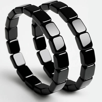 Bracelet magnétique en minerais hématite