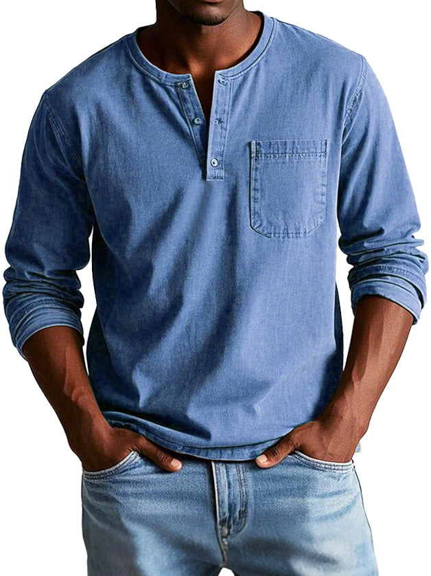 Chemise Vintage à Manches Longues