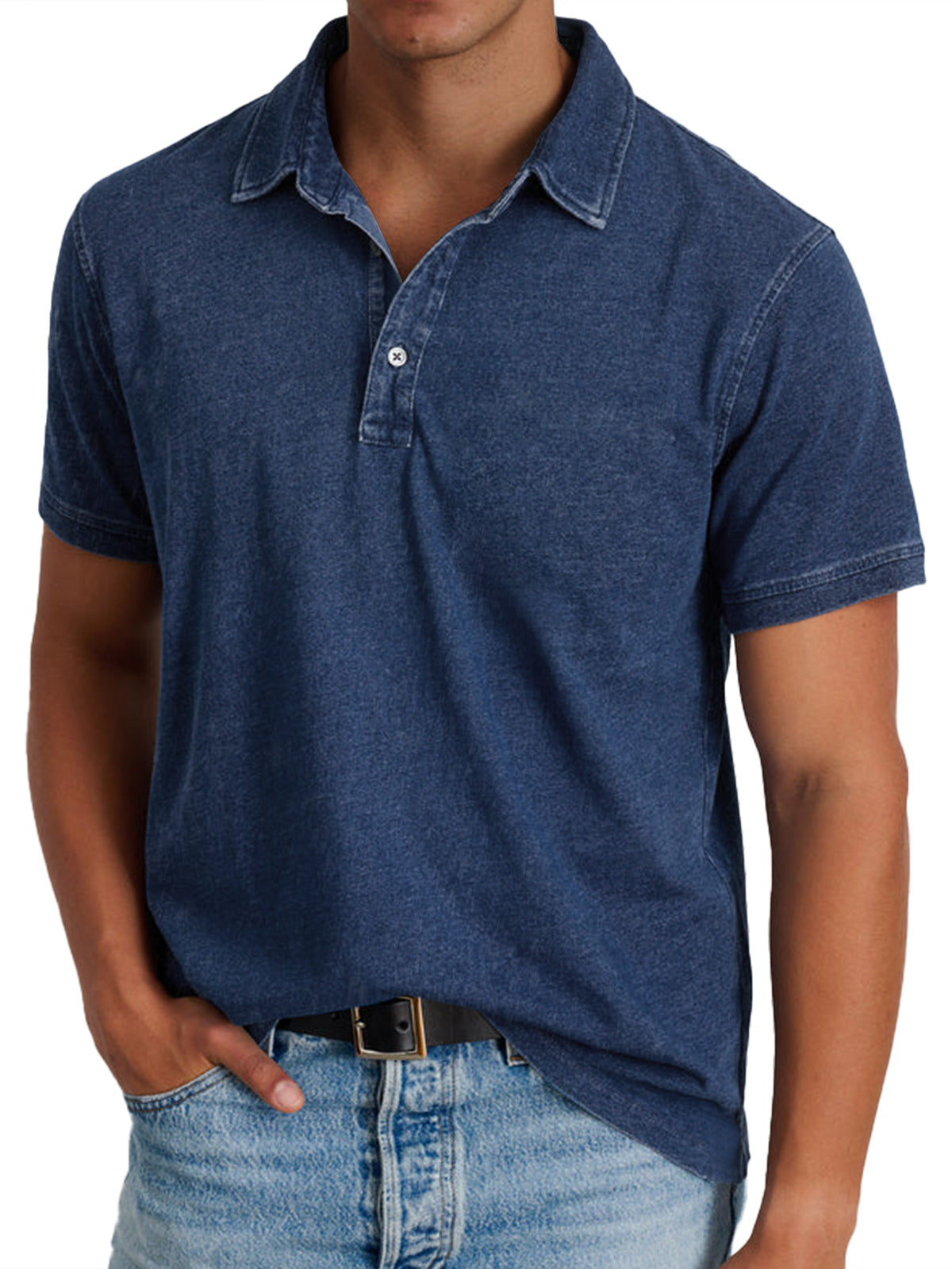 Polo à col pour hommes