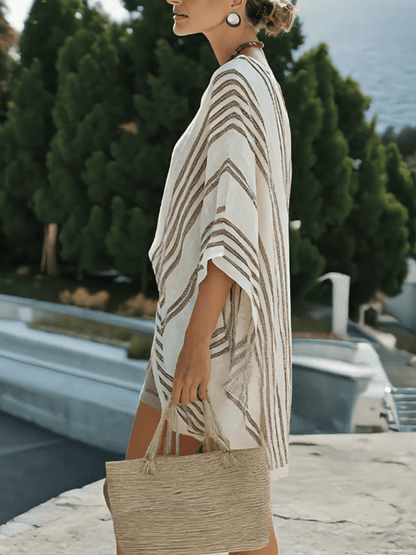 Pantalon large à rayures pour femmes
