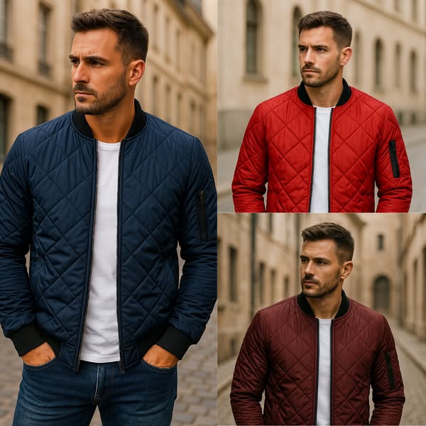 Veste en coton à motif losanges