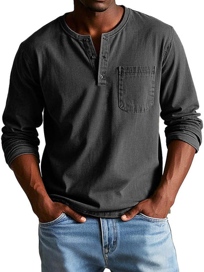 Chemise Vintage à Manches Longues