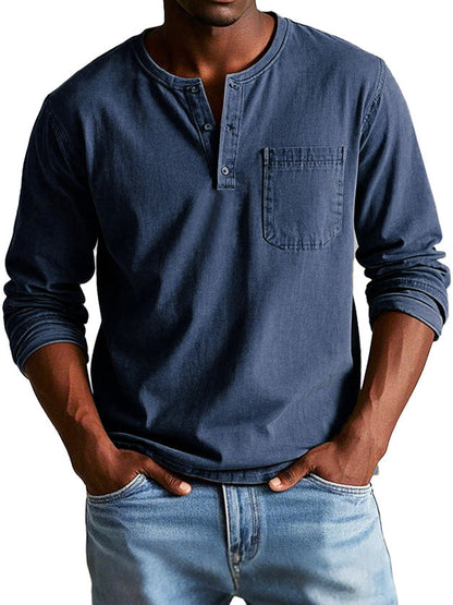 Chemise Vintage à Manches Longues