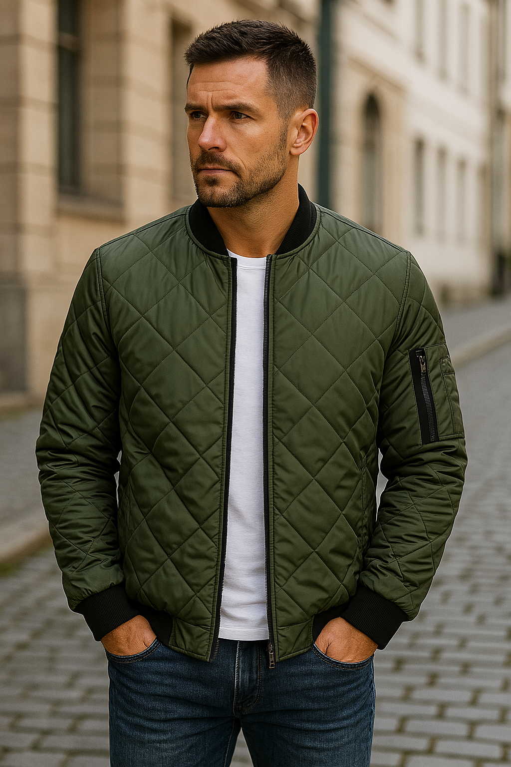 Veste en coton à motif losanges