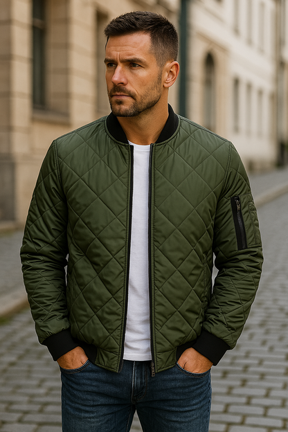 Veste en coton à motif losanges