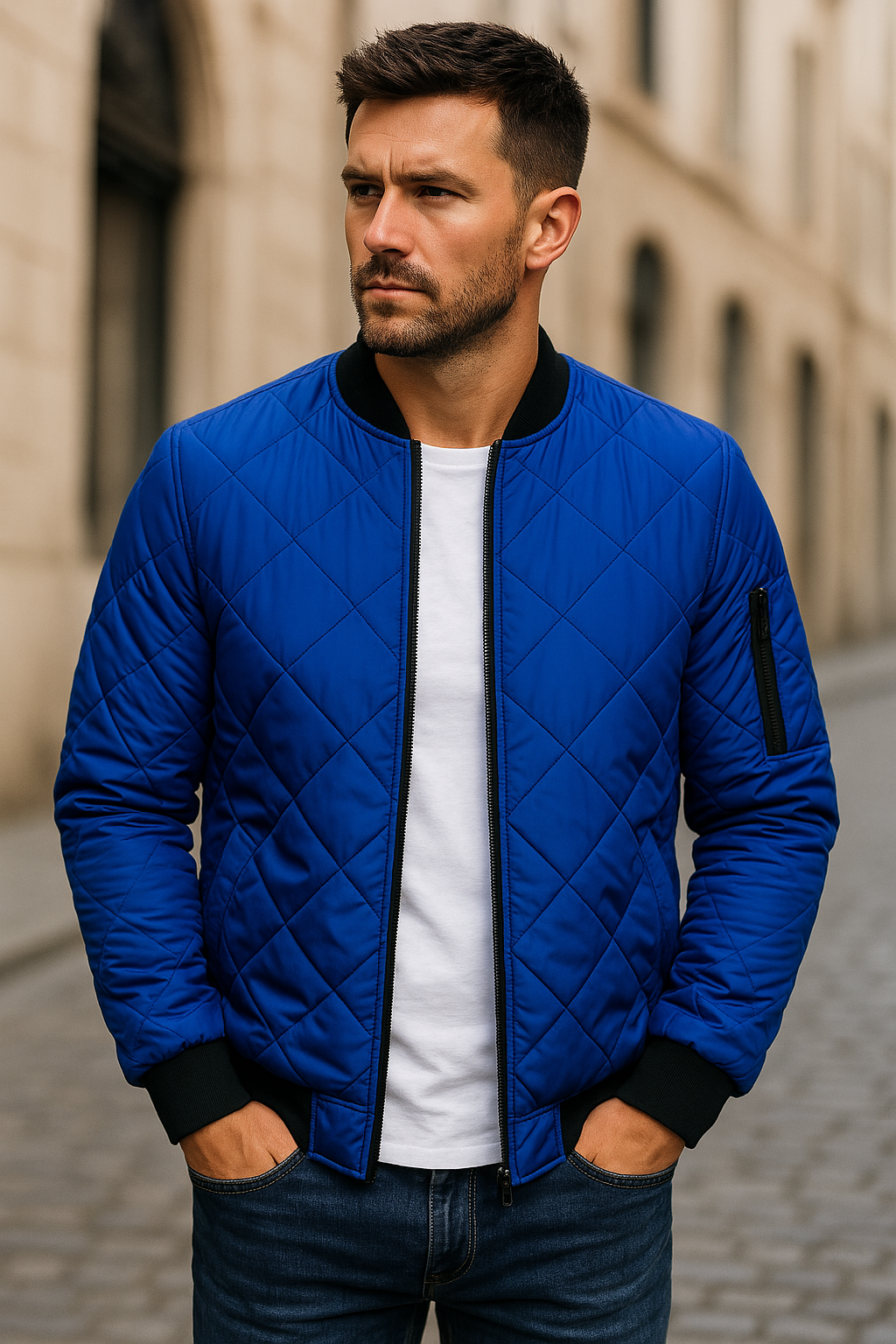 Veste en coton à motif losanges