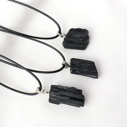 Pendentif en Tourmaline Noire - Force & Ancrage