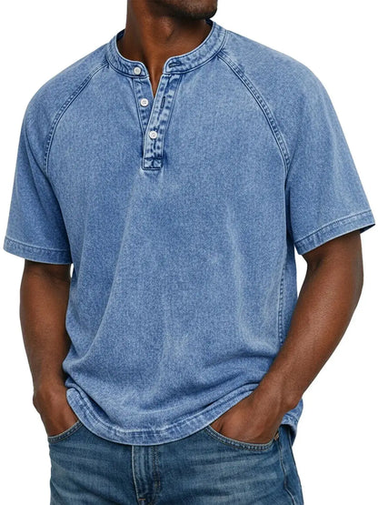 Chemise vintage à boutons pour homme