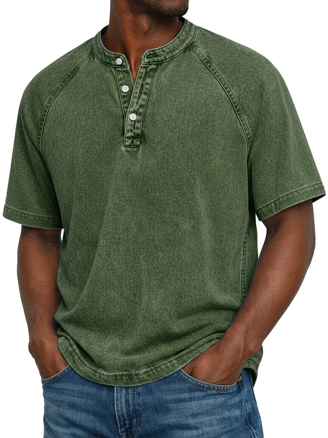 Chemise vintage à boutons pour homme