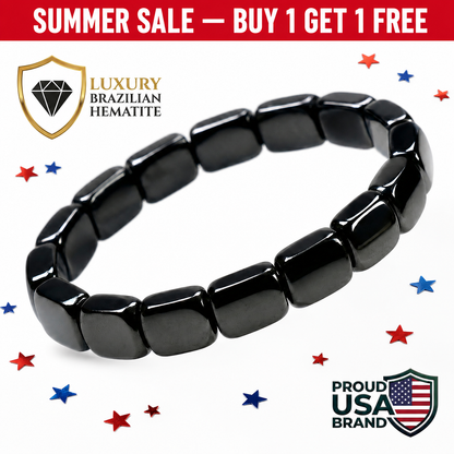 Bracelet magnétique en minerais hématite