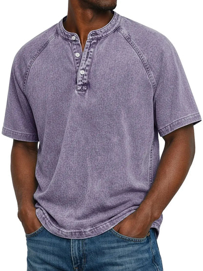 Chemise vintage à boutons pour homme
