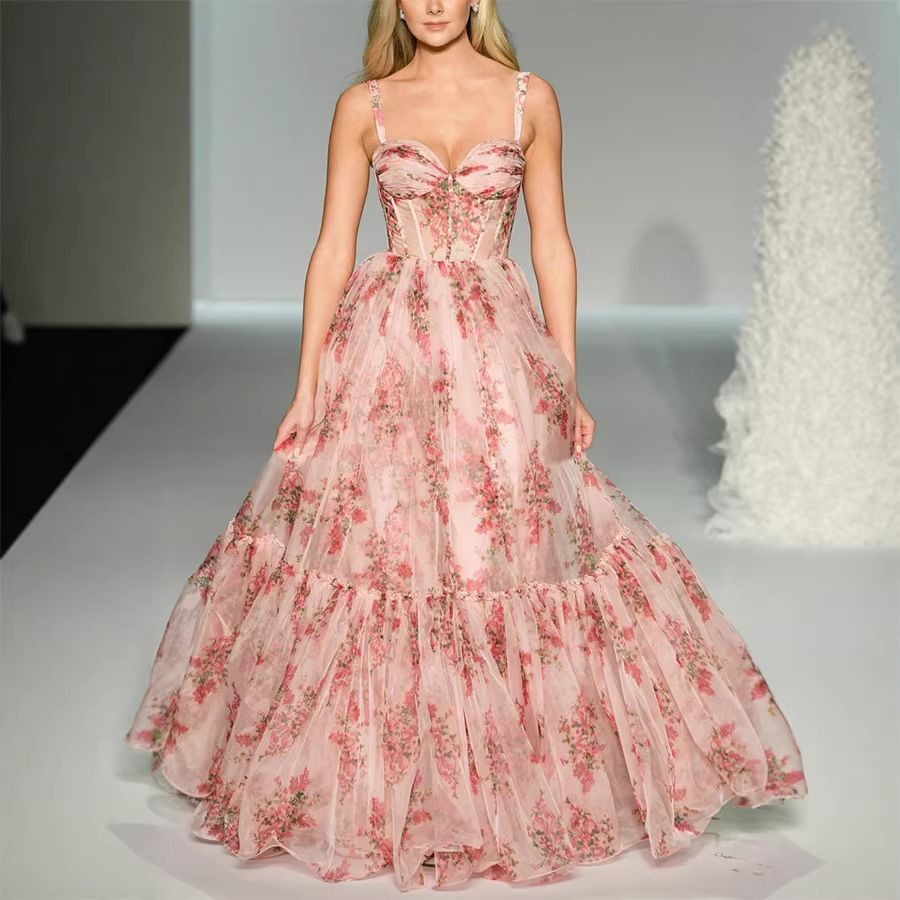 Robe en Tulle à Volants