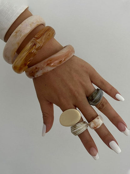 Bracelet en Marbre Ethnique Vintage pour Femmes