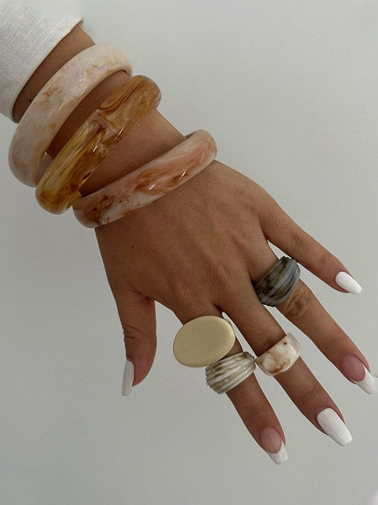 Bracelet en Marbre Ethnique Vintage pour Femmes