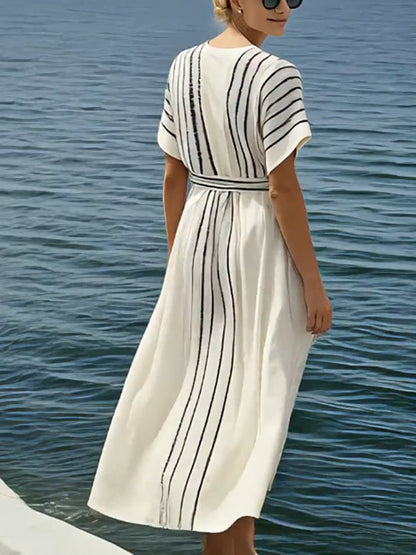 Robe Ample à Rayures pour Femmes