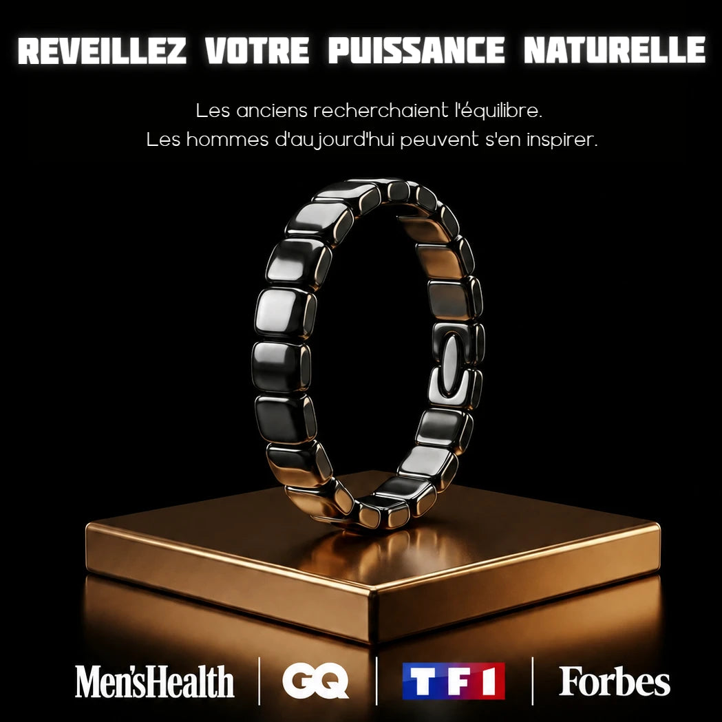 Bracelet magnétique en minerais hématite
