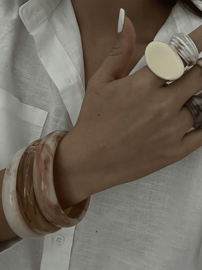 Bracelet en Marbre Ethnique Vintage pour Femmes